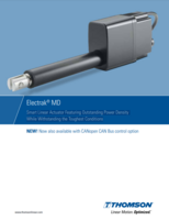 THOMSON MD CATALOG MD SERIES: SMART LINEAR ACTUATOR FEATURING OUTSTANDING POWER DENSITY WITHSTANDING TOUGH CONDITIONS